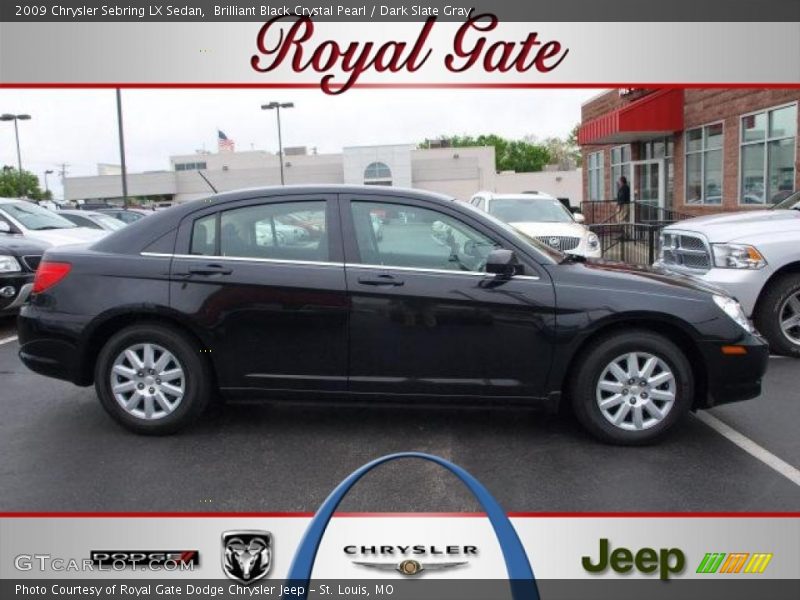 Brilliant Black Crystal Pearl / Dark Slate Gray 2009 Chrysler Sebring LX Sedan