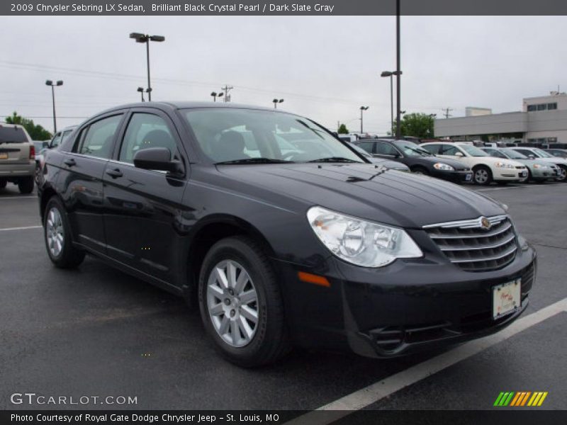 Brilliant Black Crystal Pearl / Dark Slate Gray 2009 Chrysler Sebring LX Sedan