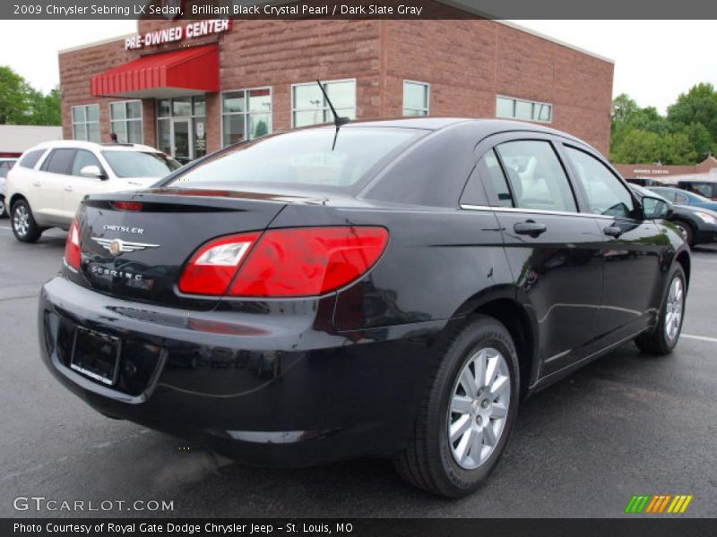 Brilliant Black Crystal Pearl / Dark Slate Gray 2009 Chrysler Sebring LX Sedan