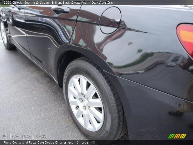 Brilliant Black Crystal Pearl / Dark Slate Gray 2009 Chrysler Sebring LX Sedan