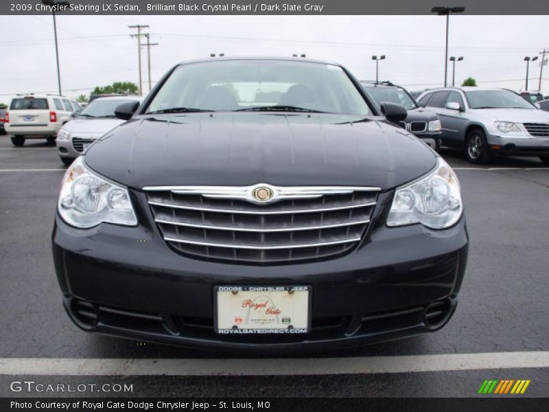 Brilliant Black Crystal Pearl / Dark Slate Gray 2009 Chrysler Sebring LX Sedan