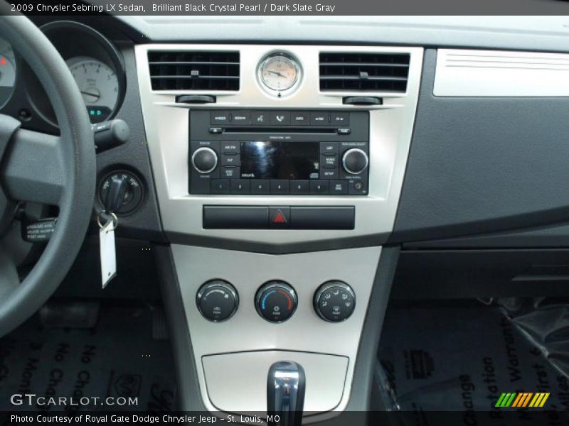 Brilliant Black Crystal Pearl / Dark Slate Gray 2009 Chrysler Sebring LX Sedan