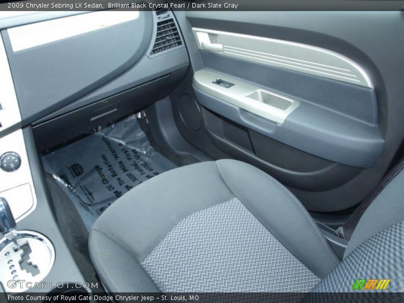 Brilliant Black Crystal Pearl / Dark Slate Gray 2009 Chrysler Sebring LX Sedan
