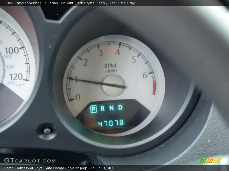Brilliant Black Crystal Pearl / Dark Slate Gray 2009 Chrysler Sebring LX Sedan