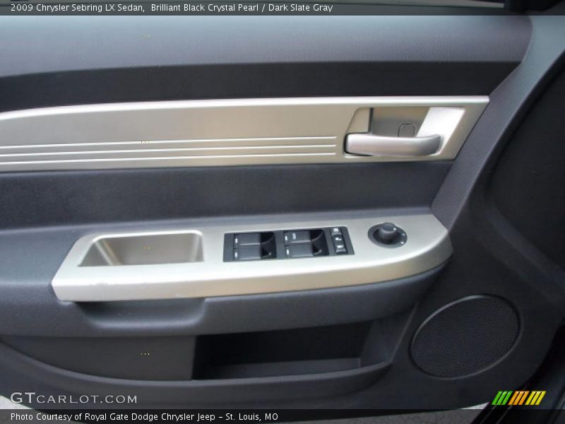 Brilliant Black Crystal Pearl / Dark Slate Gray 2009 Chrysler Sebring LX Sedan