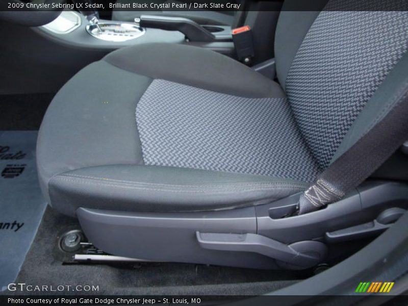 Brilliant Black Crystal Pearl / Dark Slate Gray 2009 Chrysler Sebring LX Sedan