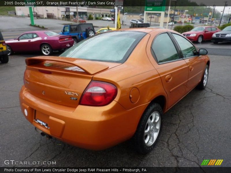 Orange Blast Pearlcoat / Dark Slate Gray 2005 Dodge Neon SXT