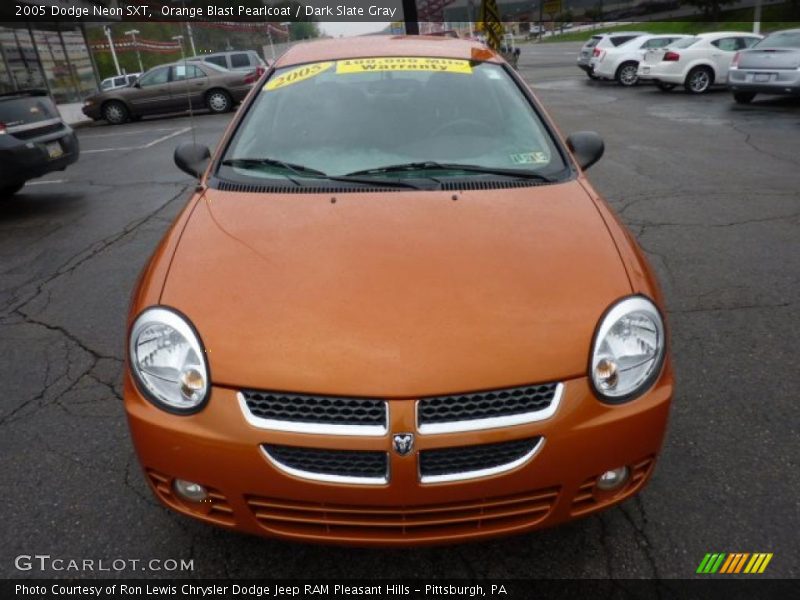 Orange Blast Pearlcoat / Dark Slate Gray 2005 Dodge Neon SXT