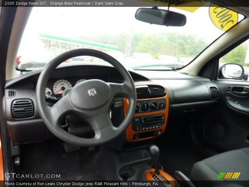 Orange Blast Pearlcoat / Dark Slate Gray 2005 Dodge Neon SXT