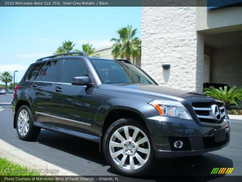 Steel Grey Metallic / Black 2010 Mercedes-Benz GLK 350