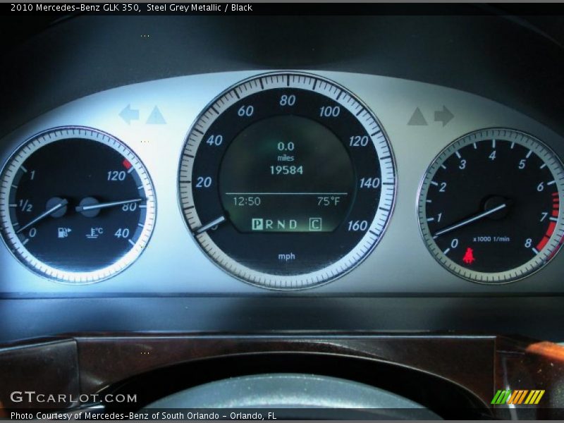 Steel Grey Metallic / Black 2010 Mercedes-Benz GLK 350