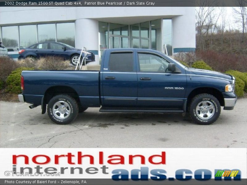 Patriot Blue Pearlcoat / Dark Slate Gray 2002 Dodge Ram 1500 ST Quad Cab 4x4