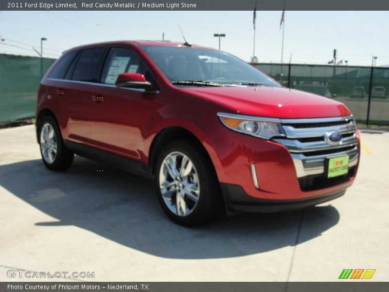 Red Candy Metallic / Medium Light Stone 2011 Ford Edge Limited