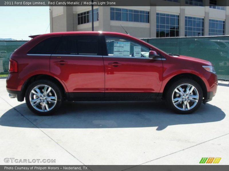 Red Candy Metallic / Medium Light Stone 2011 Ford Edge Limited