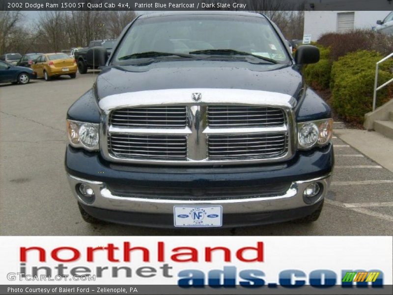 Patriot Blue Pearlcoat / Dark Slate Gray 2002 Dodge Ram 1500 ST Quad Cab 4x4