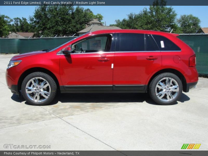 Red Candy Metallic / Medium Light Stone 2011 Ford Edge Limited