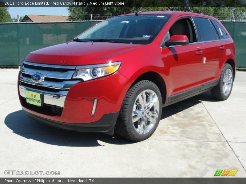 Red Candy Metallic / Medium Light Stone 2011 Ford Edge Limited