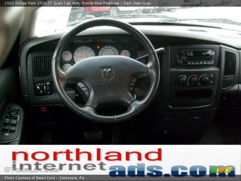 Patriot Blue Pearlcoat / Dark Slate Gray 2002 Dodge Ram 1500 ST Quad Cab 4x4