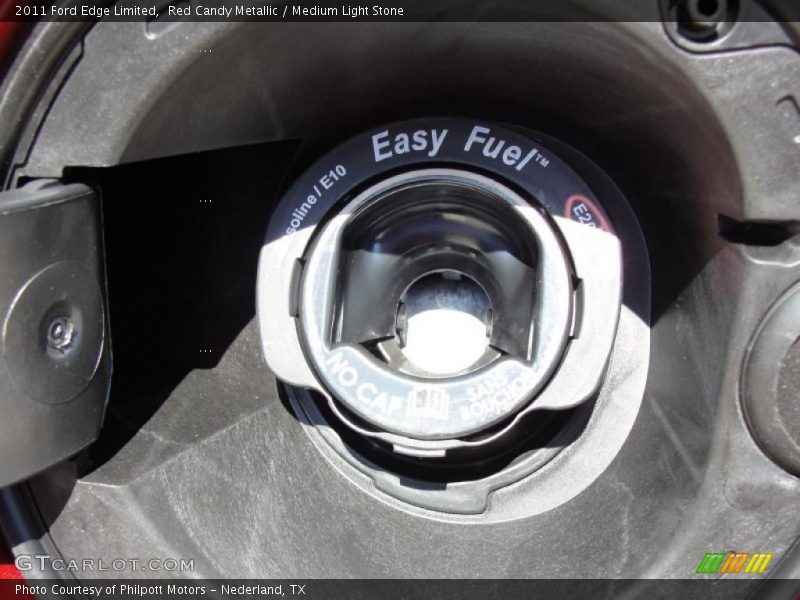 Red Candy Metallic / Medium Light Stone 2011 Ford Edge Limited