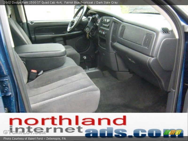 Patriot Blue Pearlcoat / Dark Slate Gray 2002 Dodge Ram 1500 ST Quad Cab 4x4