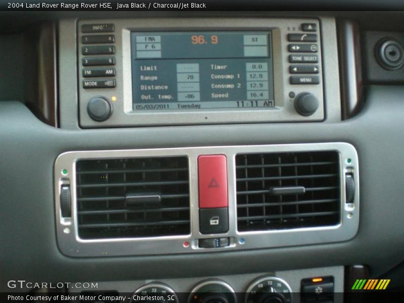 Java Black / Charcoal/Jet Black 2004 Land Rover Range Rover HSE
