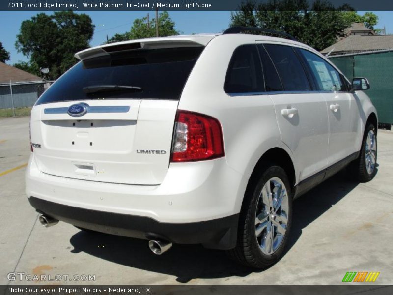 White Platinum Tri-Coat / Medium Light Stone 2011 Ford Edge Limited