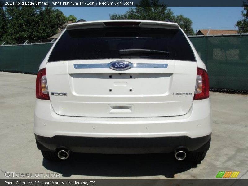 White Platinum Tri-Coat / Medium Light Stone 2011 Ford Edge Limited