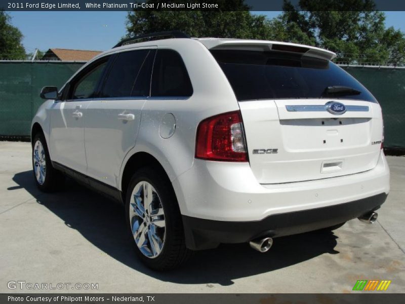 White Platinum Tri-Coat / Medium Light Stone 2011 Ford Edge Limited