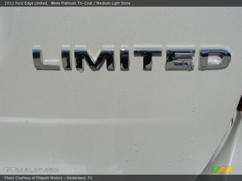 White Platinum Tri-Coat / Medium Light Stone 2011 Ford Edge Limited