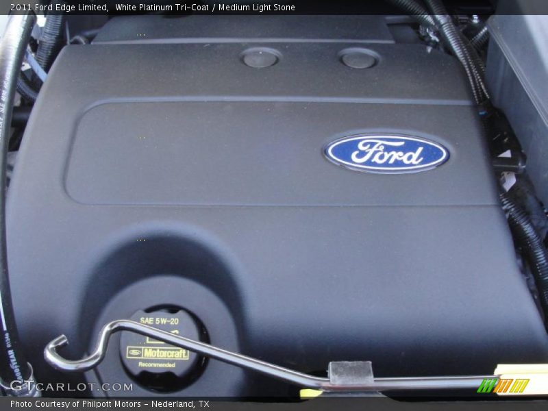 White Platinum Tri-Coat / Medium Light Stone 2011 Ford Edge Limited