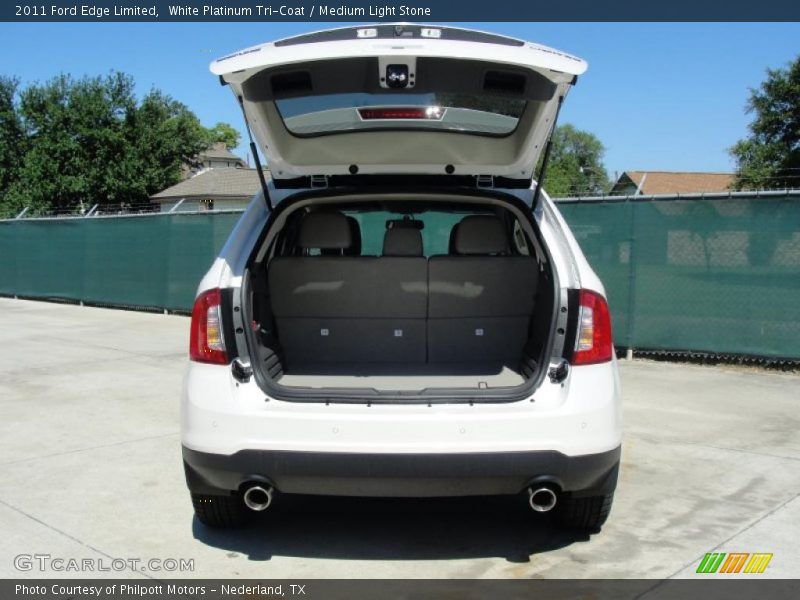 White Platinum Tri-Coat / Medium Light Stone 2011 Ford Edge Limited