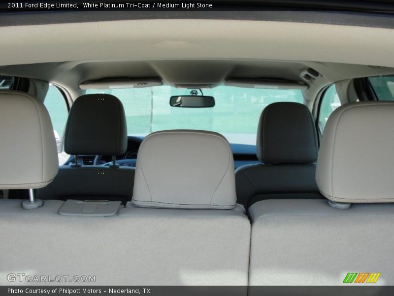 White Platinum Tri-Coat / Medium Light Stone 2011 Ford Edge Limited
