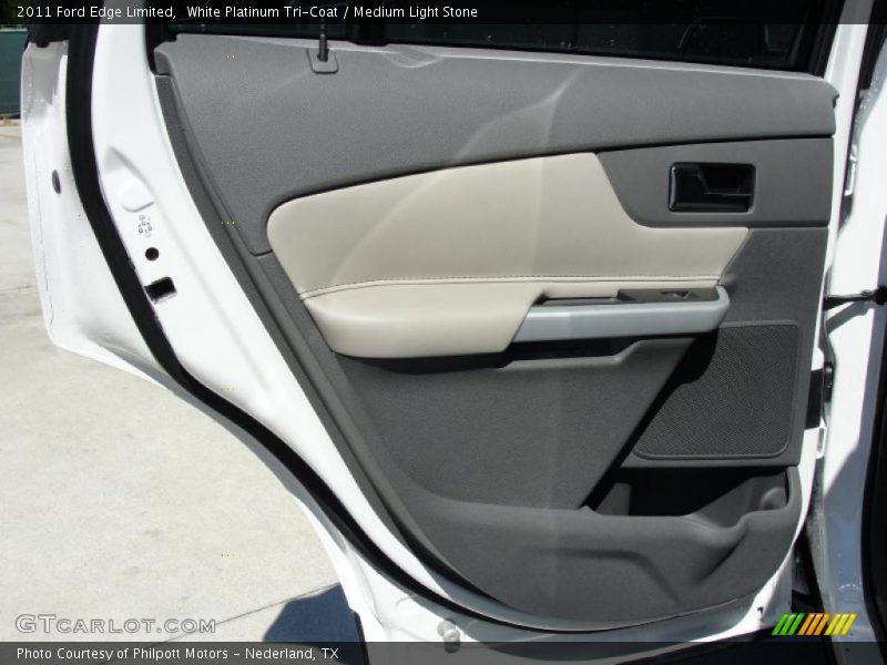 White Platinum Tri-Coat / Medium Light Stone 2011 Ford Edge Limited