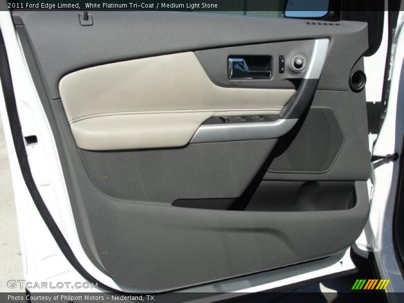 White Platinum Tri-Coat / Medium Light Stone 2011 Ford Edge Limited