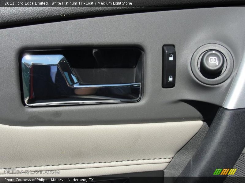 White Platinum Tri-Coat / Medium Light Stone 2011 Ford Edge Limited