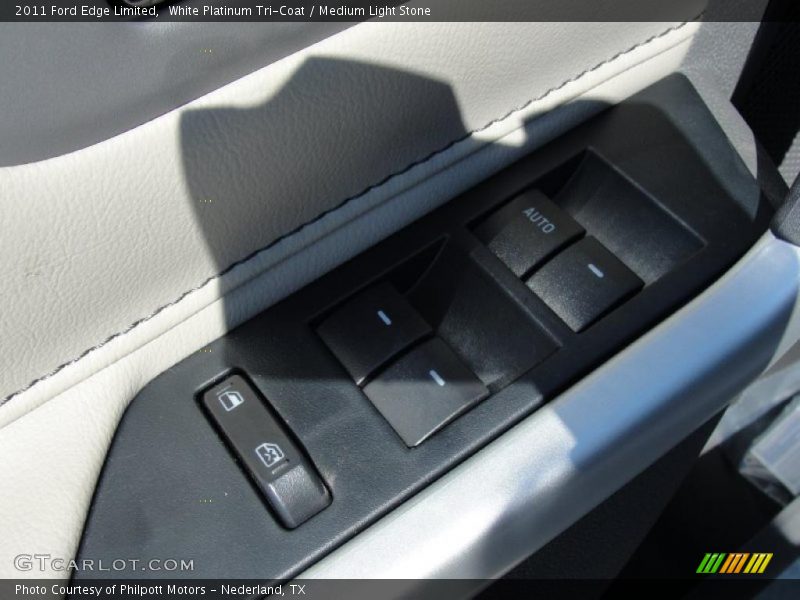 White Platinum Tri-Coat / Medium Light Stone 2011 Ford Edge Limited