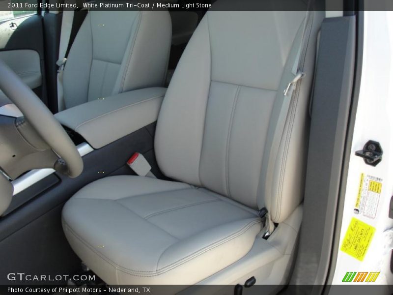 White Platinum Tri-Coat / Medium Light Stone 2011 Ford Edge Limited