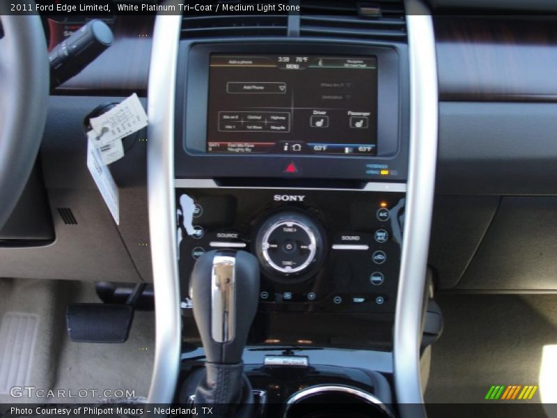 White Platinum Tri-Coat / Medium Light Stone 2011 Ford Edge Limited
