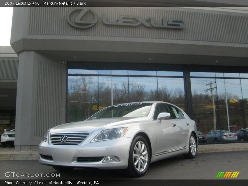 Mercury Metallic / Black 2007 Lexus LS 460