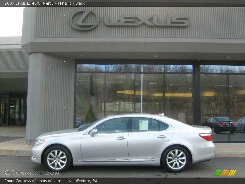 Mercury Metallic / Black 2007 Lexus LS 460