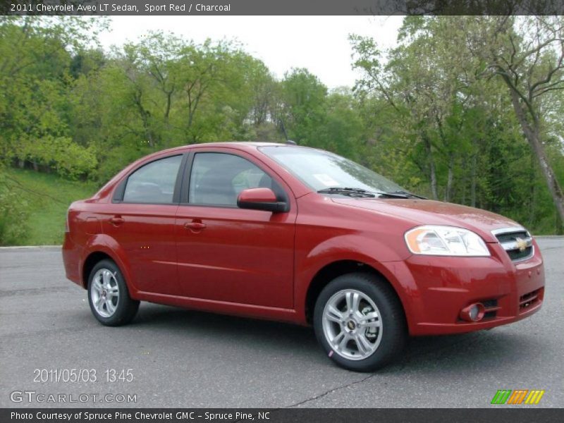 Sport Red / Charcoal 2011 Chevrolet Aveo LT Sedan