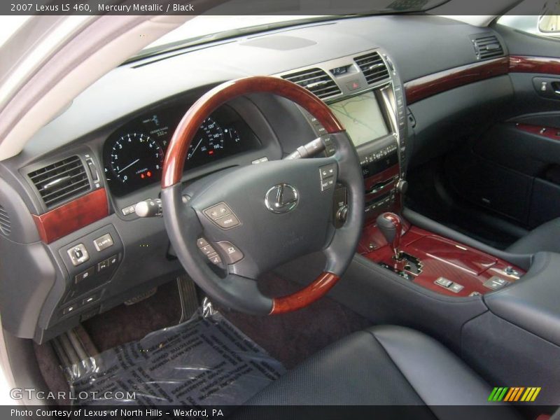 Mercury Metallic / Black 2007 Lexus LS 460