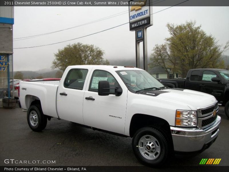 Summit White / Dark Titanium 2011 Chevrolet Silverado 2500HD LS Crew Cab 4x4
