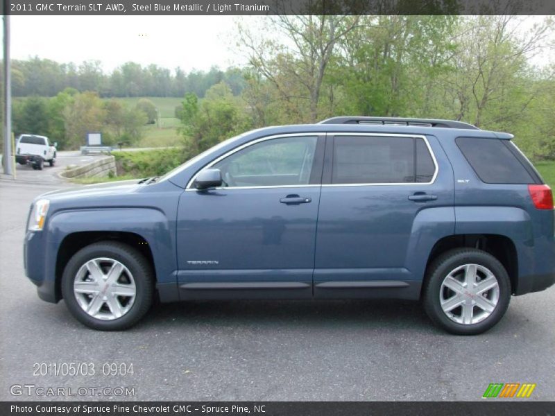 Steel Blue Metallic / Light Titanium 2011 GMC Terrain SLT AWD