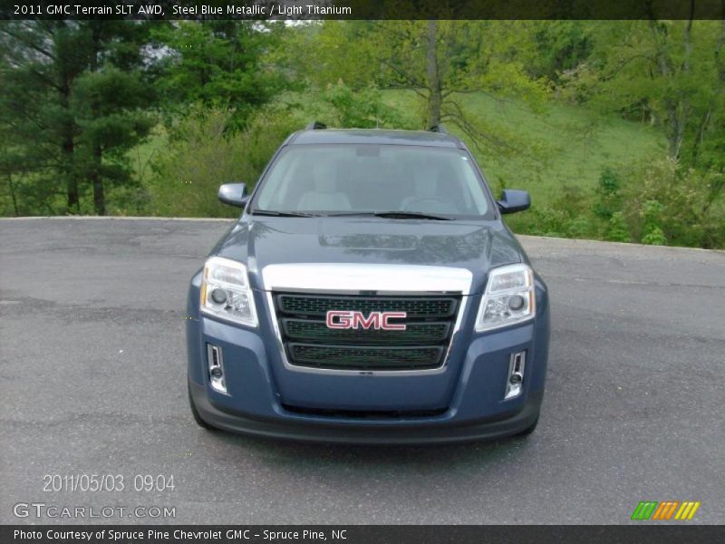 Steel Blue Metallic / Light Titanium 2011 GMC Terrain SLT AWD