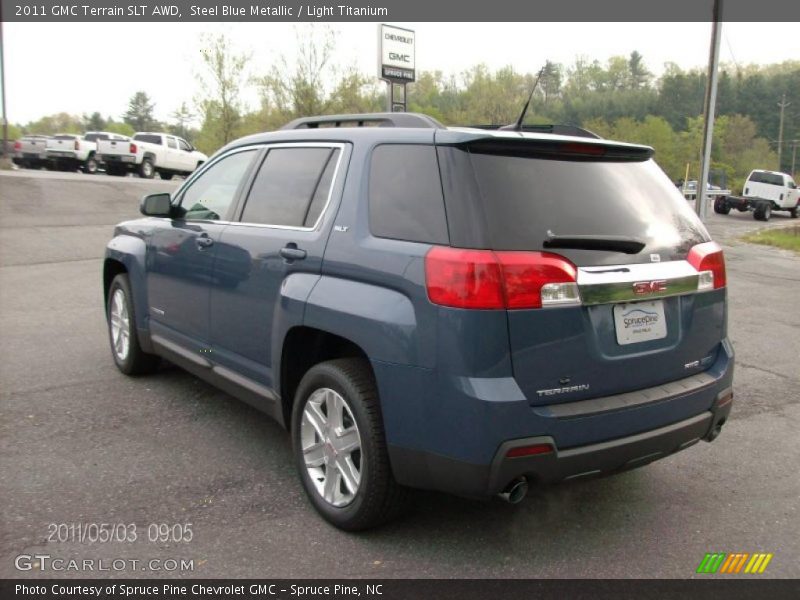 Steel Blue Metallic / Light Titanium 2011 GMC Terrain SLT AWD
