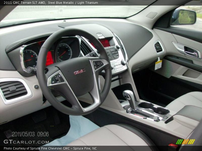 Steel Blue Metallic / Light Titanium 2011 GMC Terrain SLT AWD