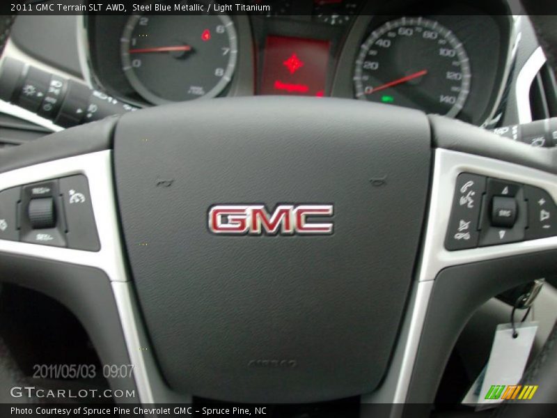 Steel Blue Metallic / Light Titanium 2011 GMC Terrain SLT AWD