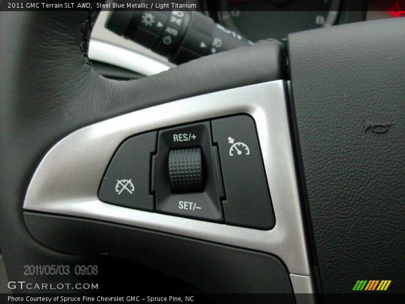 Steel Blue Metallic / Light Titanium 2011 GMC Terrain SLT AWD