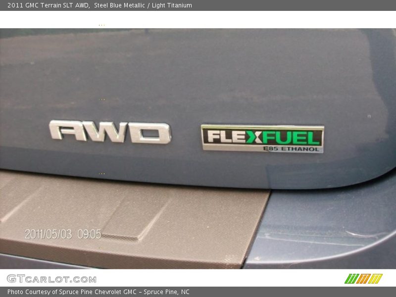 Steel Blue Metallic / Light Titanium 2011 GMC Terrain SLT AWD